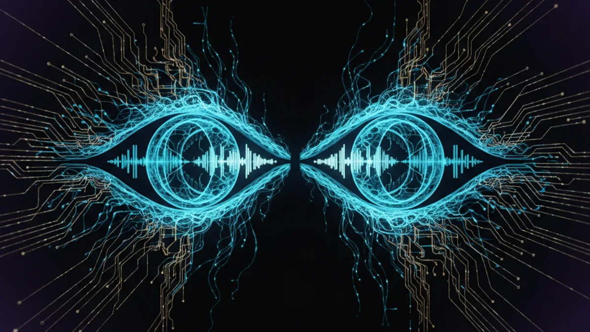 Abstract dark visualisation representing AI in Feel Good Friday in Northern Ireland