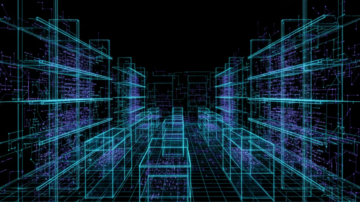Abstract dark visualisation representing AI in Retail in Northern Ireland