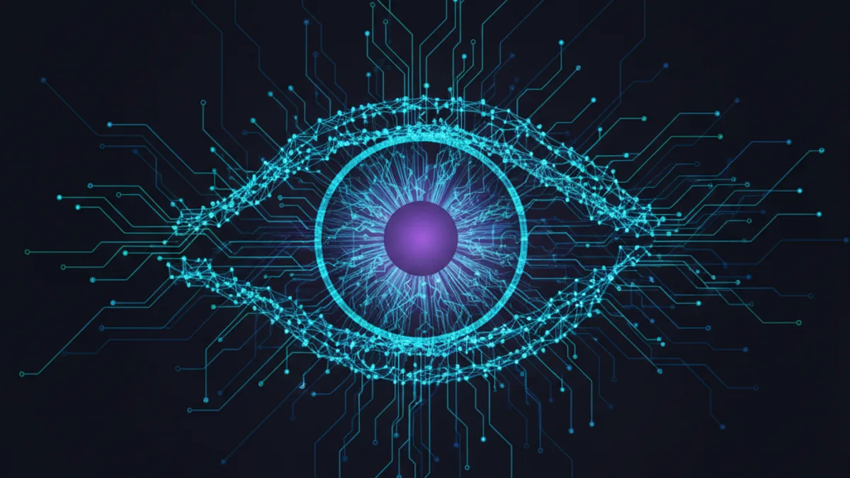 Abstract dark visualisation representing AI in Feel Good Friday in Northern Ireland